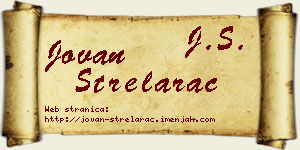Jovan Strelarac vizit kartica